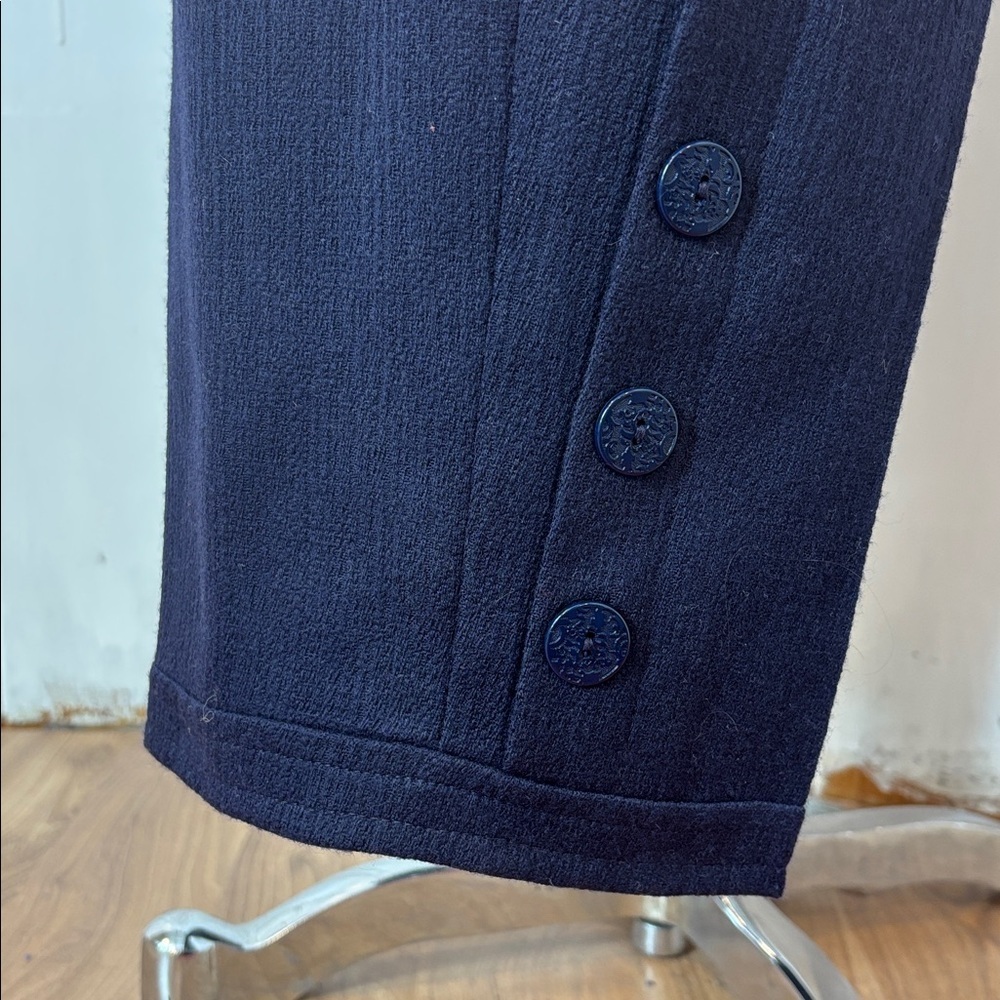 Vintage Navy Blazer & Pants Set – Soft Tailored Two-Piece - Size M to L - Picture 6 of 13
